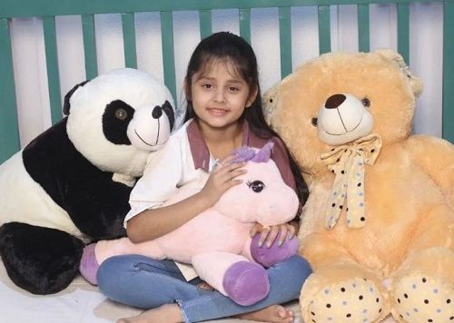 Reeza Choudhary with her soft toys