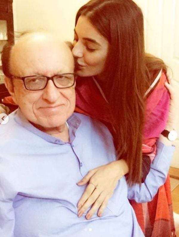 Sadia Khan with her father