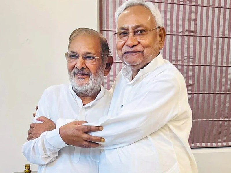 Sharad Yadav with Nitish Kumar
