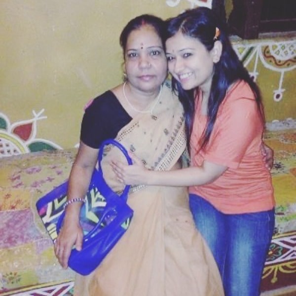 Shilpa Pandey with her mother