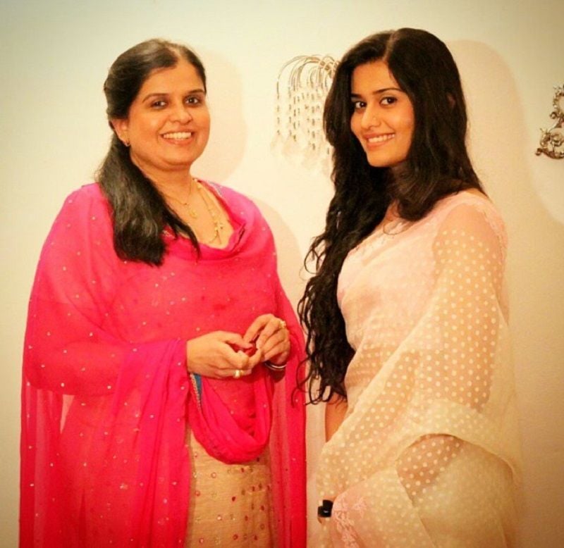 Sonal Devraj with her mother