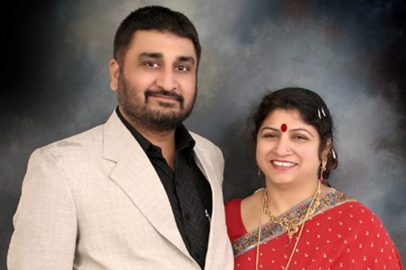 Sudhir Suri with his wife, Madhu Suri