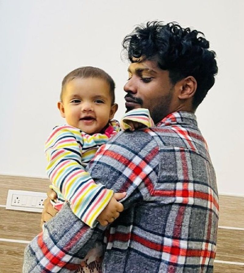 Sumit Goswami with his daughter