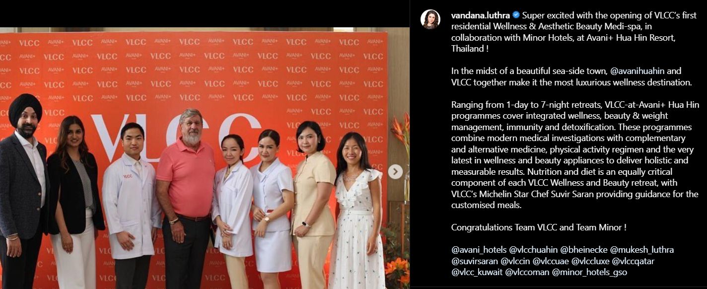 Vandana Luthra at the opening of VLCC Medi-spa in Thailand
