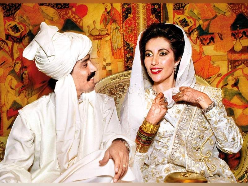 Benazir Bhutto and her husband, Asif Ali Zardari