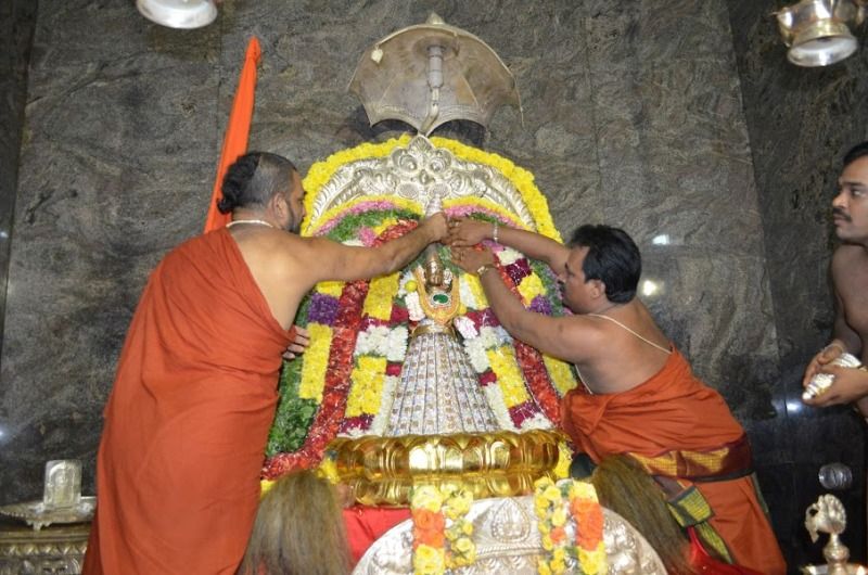Chinna Jeeyar Swamiji during the crowning of Lakshmi Thayar Proddutur in Andhra Pradesh on 21 October 2021