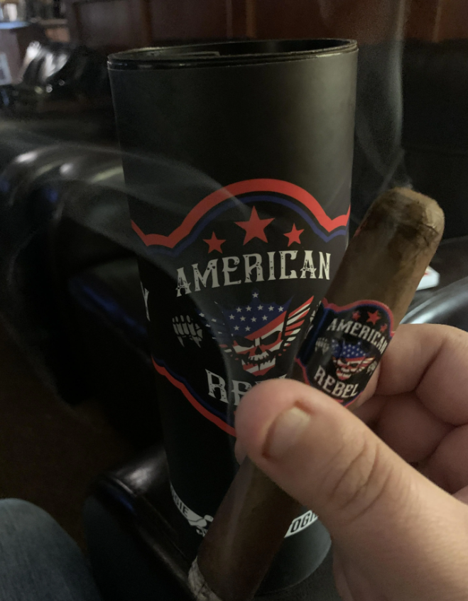 Cody Rhodes promoting his American Rebel Cigars on Instagram