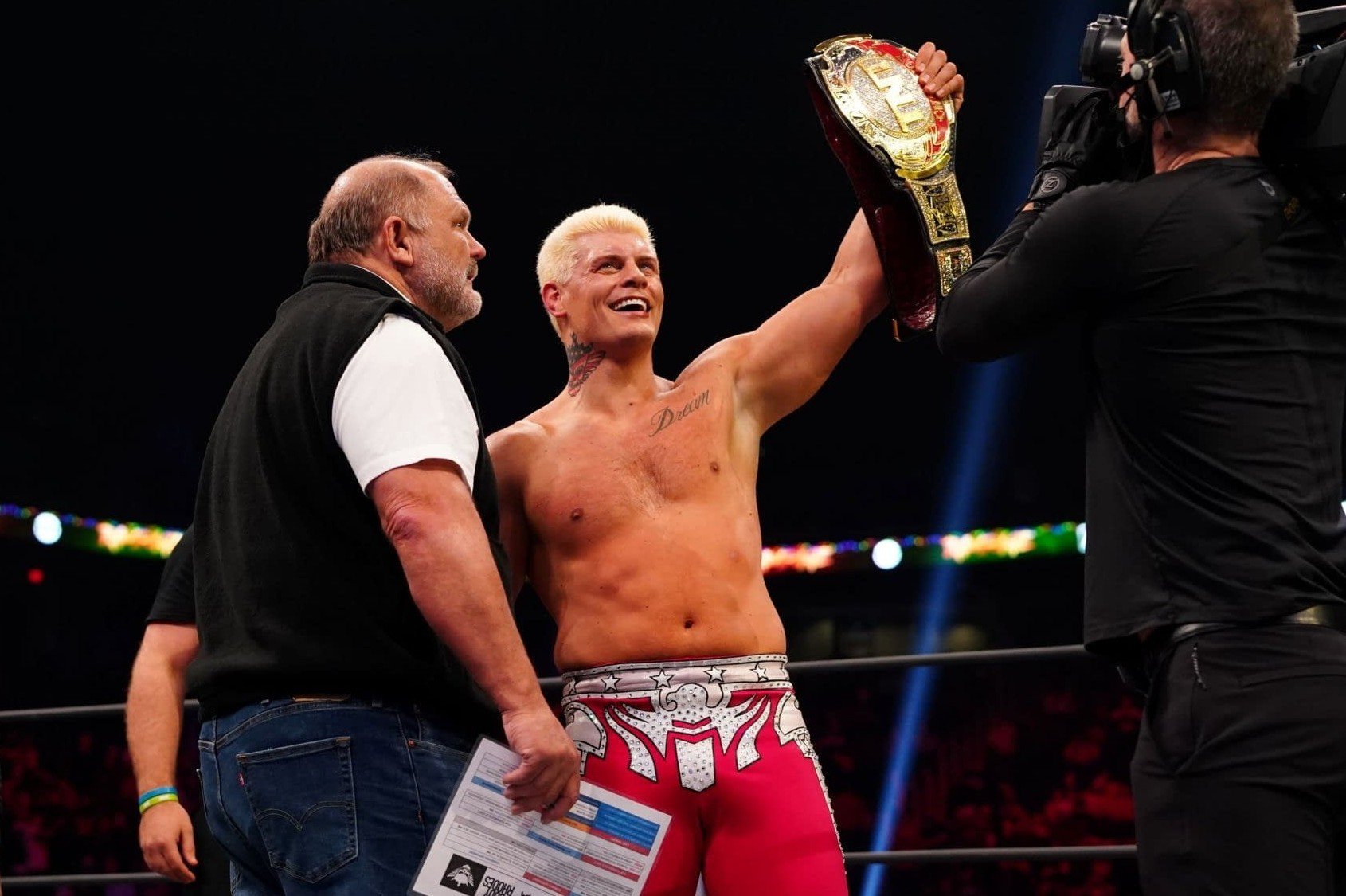 Cody Rhodes winning AEW TNT Championship