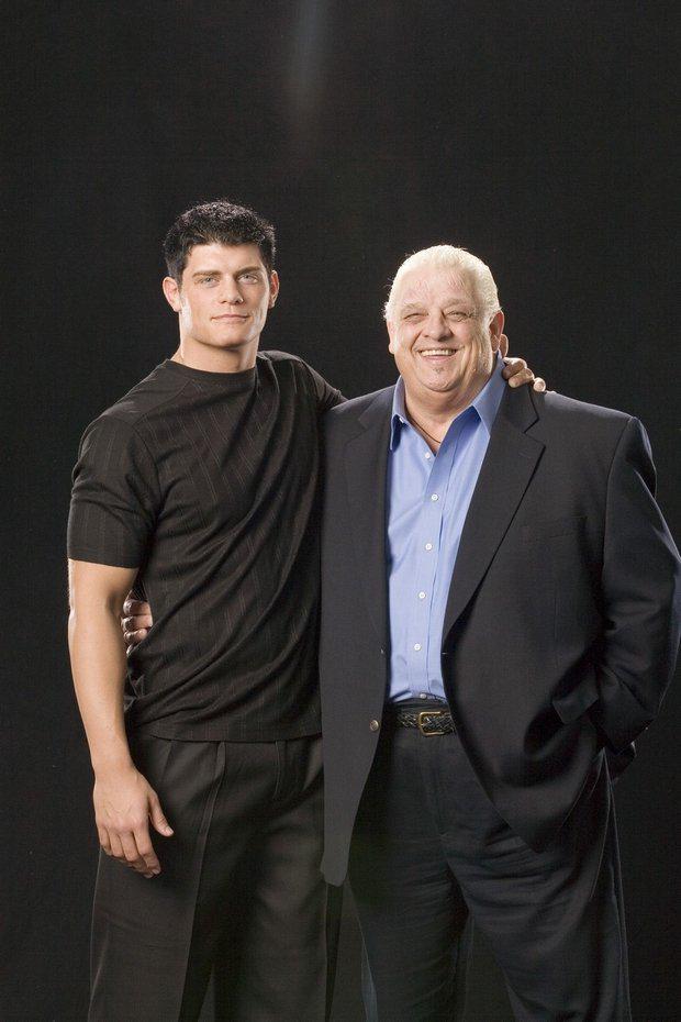 Cody Rhodes with his father