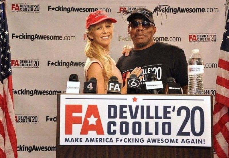 Coolio (right) with Cherrie Deville