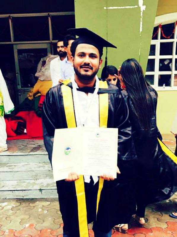 Graduation picture of Fahad Ahmad 