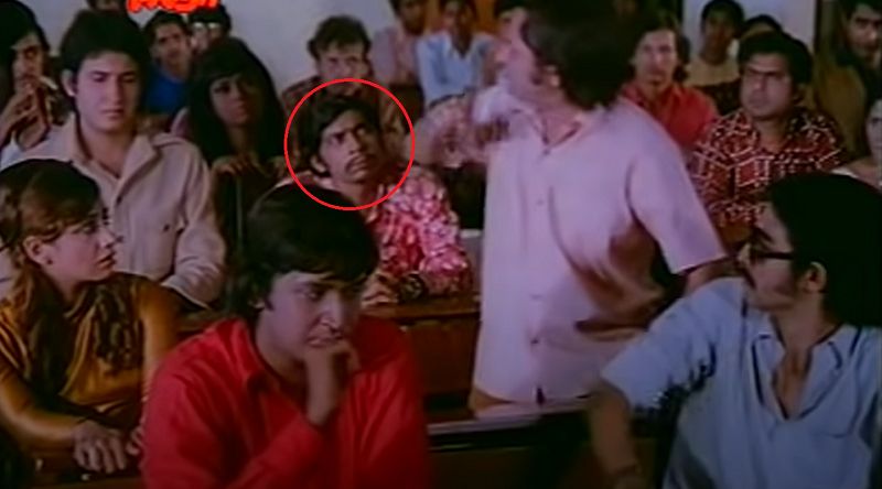 Javed Khan Amrohi in the film Jalte Badan (1973) as a college student