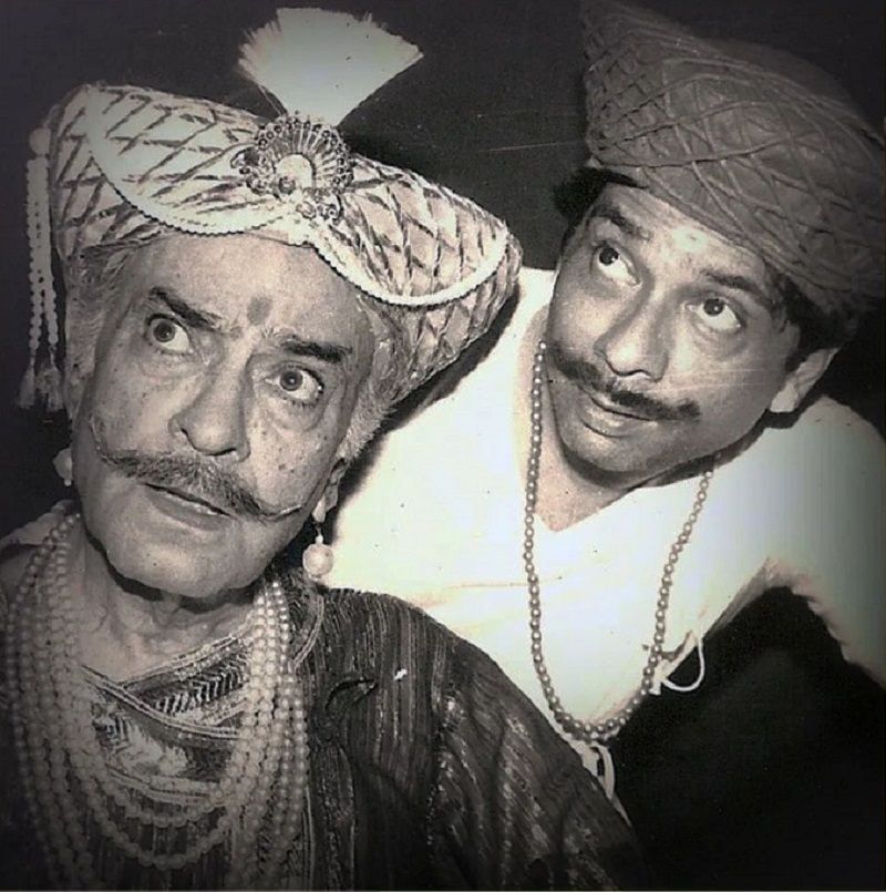 Javed Khan Amrohi (right) as a theatre artist