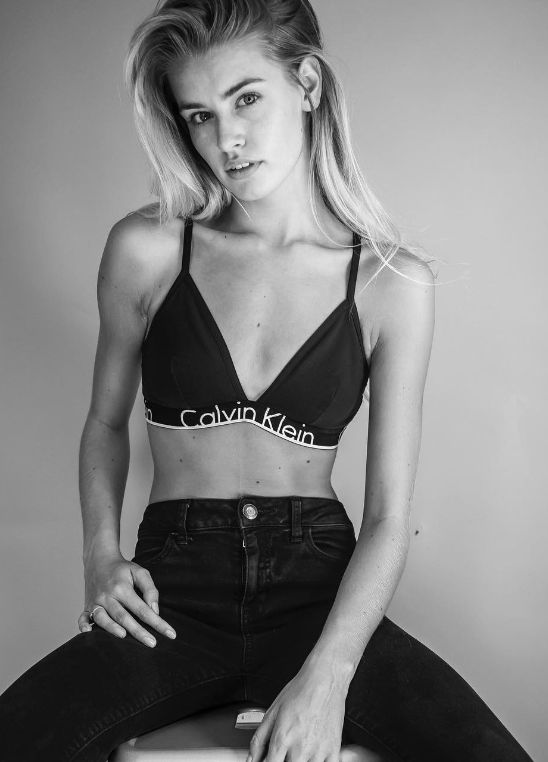 Josie Redmond posing for Calvin Klein