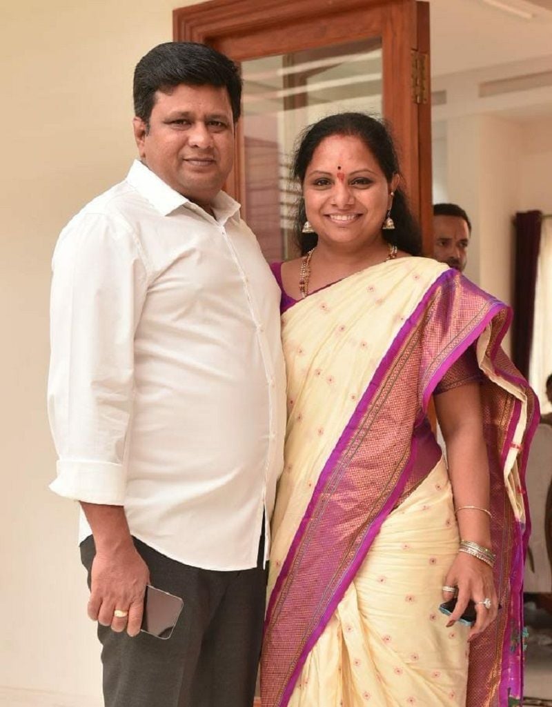 K. Kavita with her husband
