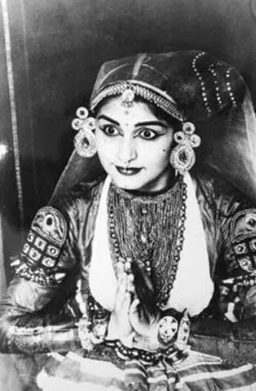 Kanak Rele as a Kathakali performer in 1970