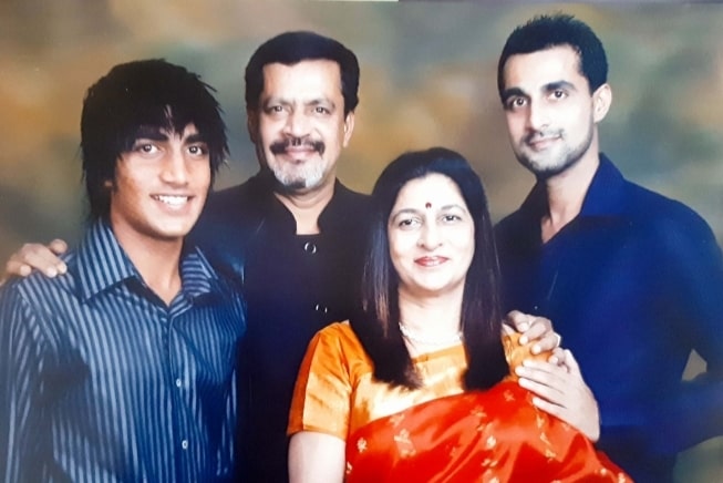 Muthappa Rai with Rekha, Rocky, and Ricky
