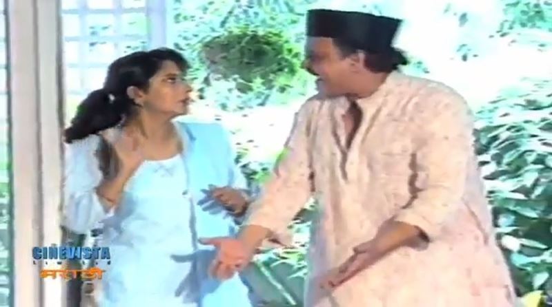 Nivedita Joshi Saraf in a still from the Marathi TV show 'Bhikaji Rao Karodpati'
