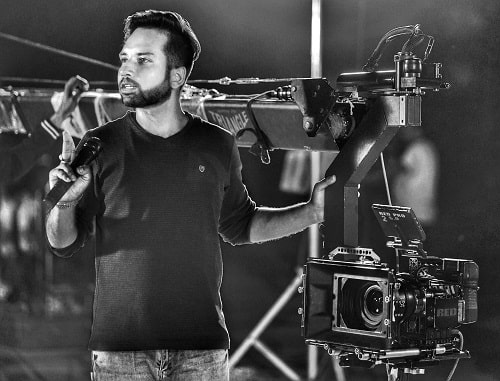 Pushpinder Singh Joshi on the sets of a song
