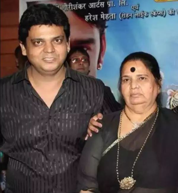 Rakesh Sawant with his mother
