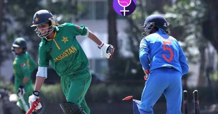 Sushma Verma playing for India against Pakistan