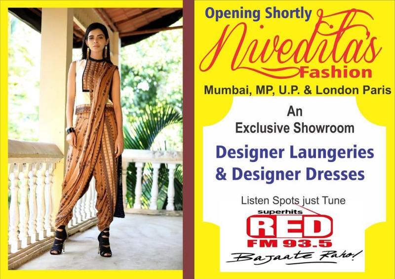 The Advertisement poster for Tanu Chandel's company Nivedita's Fashion and Entertainment Pvt Ltd.