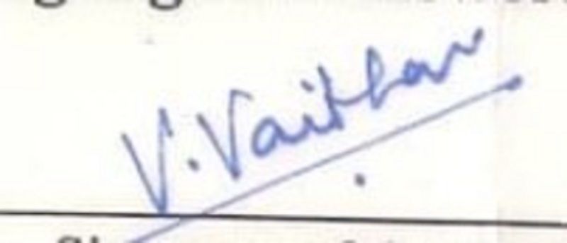 Vikas Vaibhav's signature