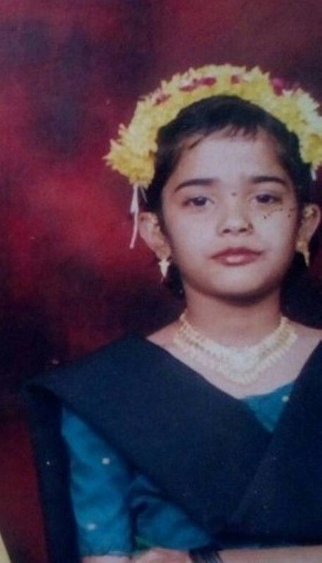 A childhood photo of Bhagyashree Mote