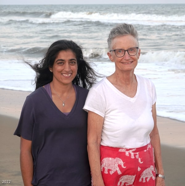 A photo of Kartiki Gonsalves' mother and sister