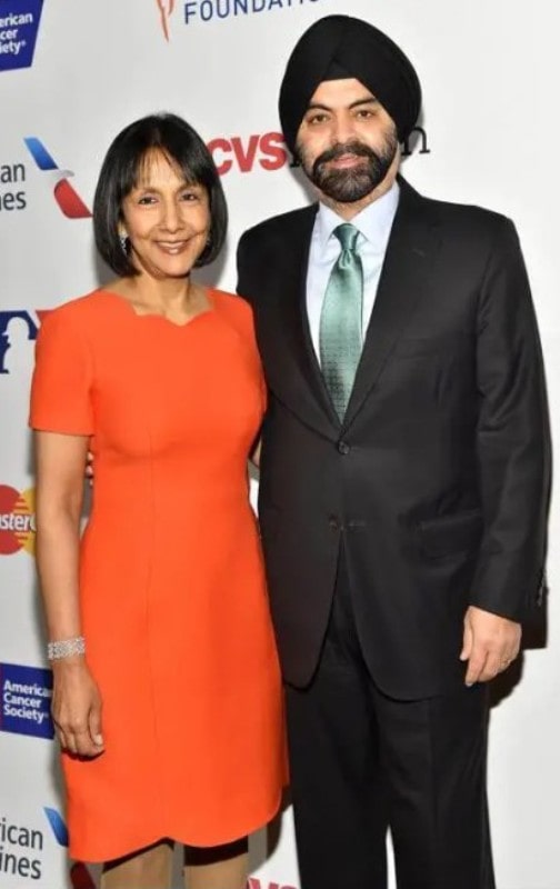 Ajay Banga with his wife Ritu