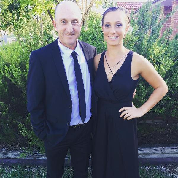 Ashleigh Gardner with her father