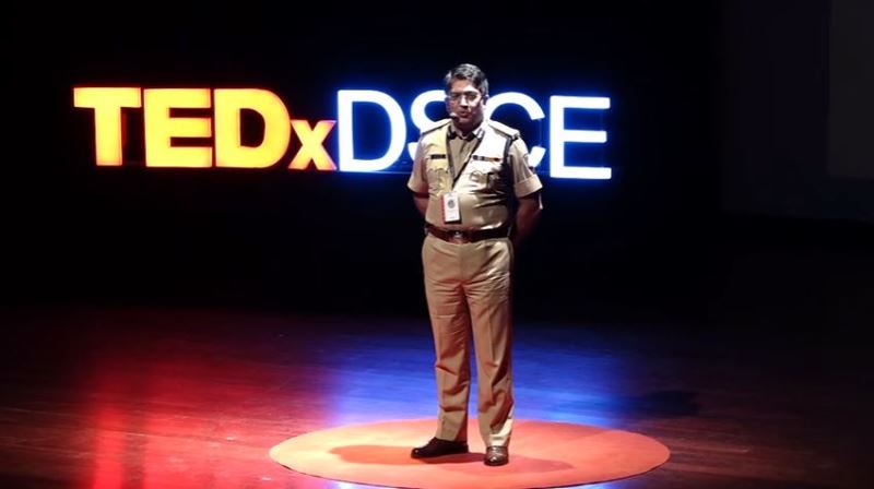 Bhaskar Rao giving a TEDx speech in 2020