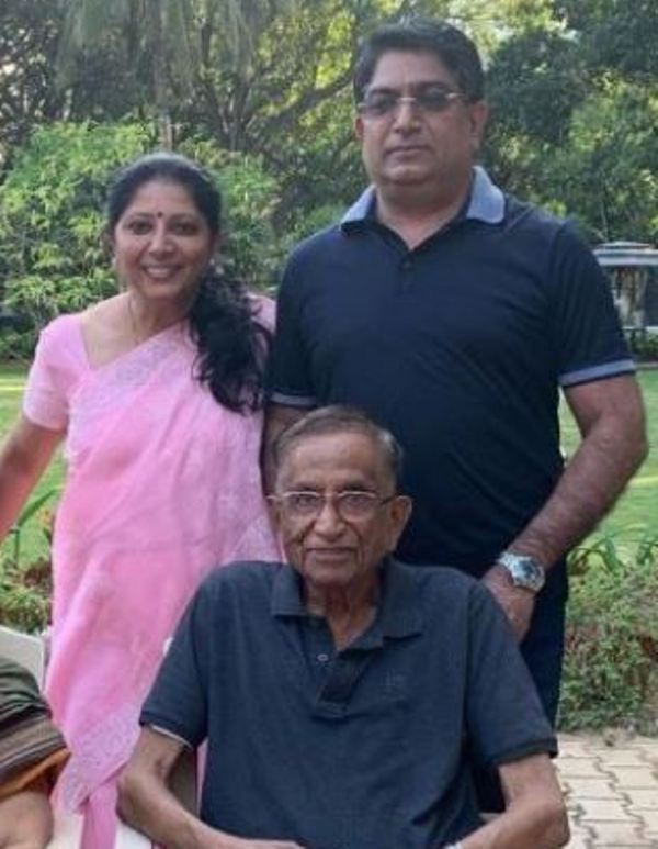 Bhaskar Rao with his sister and father