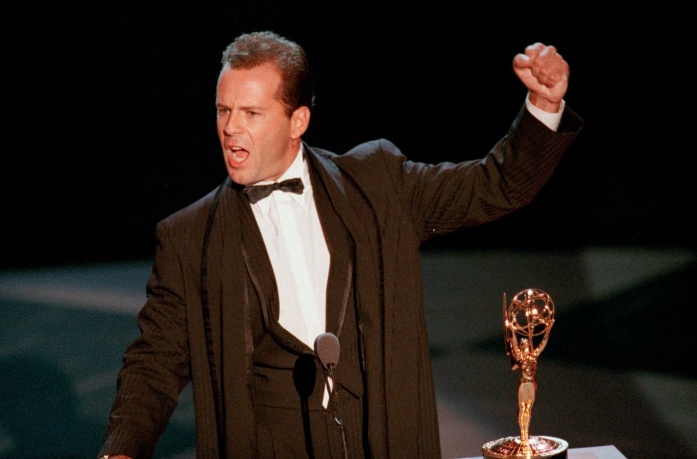 Bruce at the Emmy Awards for Moonlighting
