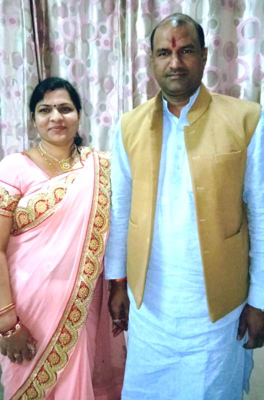 CP Joshi with his wife, Jyotsana Joshi