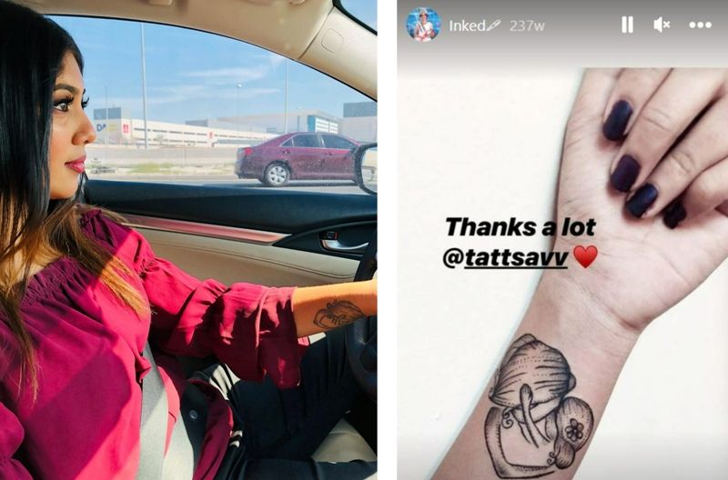Cerena Ann Johnson's tattoo on her left arm
