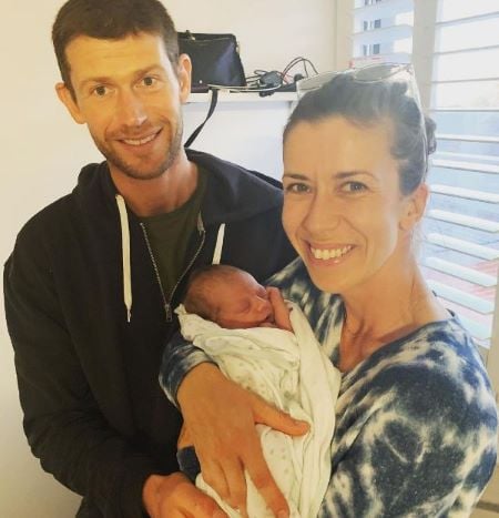 Erin Burns with her brother and his child