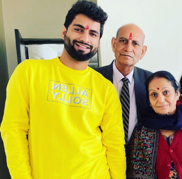 Harsh Gujral with his parents, B L Gujral and Savita Gujral