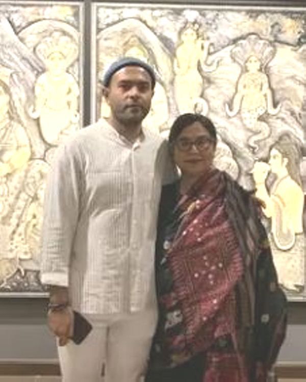 Jayasri Burman with her son