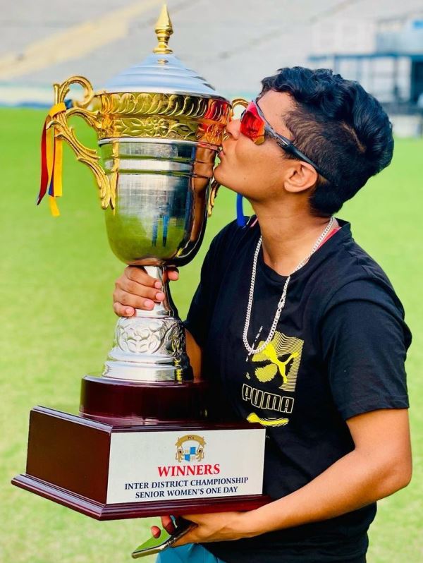Kanika Ahuja with the Inter District Championship Senior Women's One Day Cup (2021-2022)