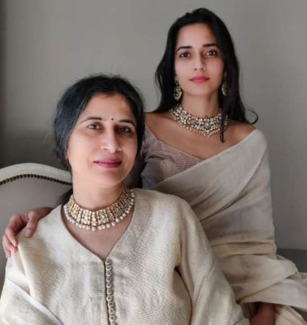 Kaveri Seth with her mother
