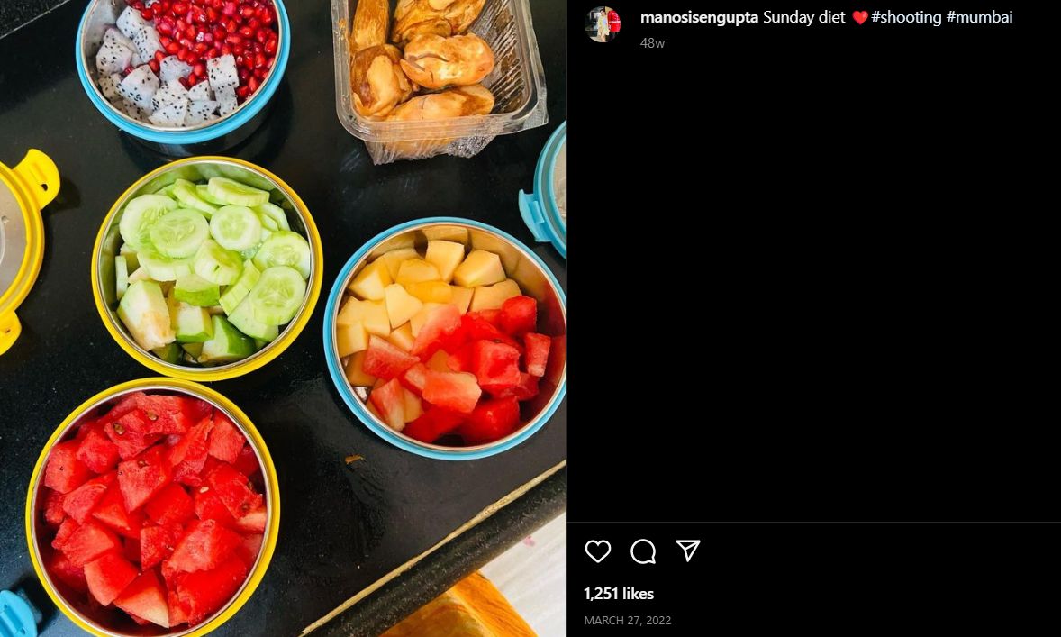 Manosi Sengupta's post about following a heathy diet