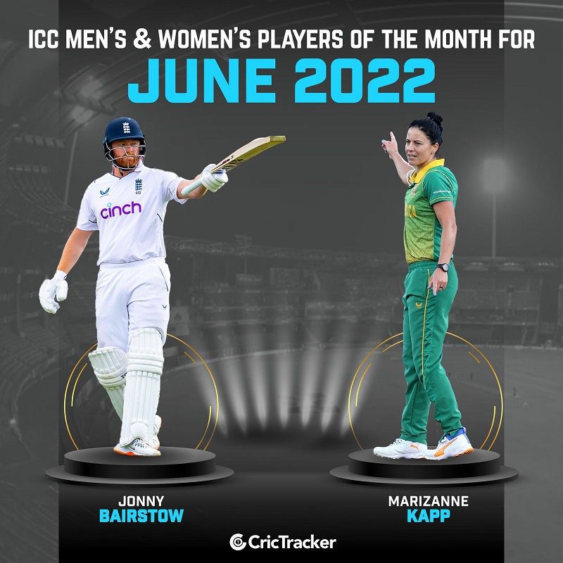 Marizanne Kapp named ICC women's player of the month for June 2022