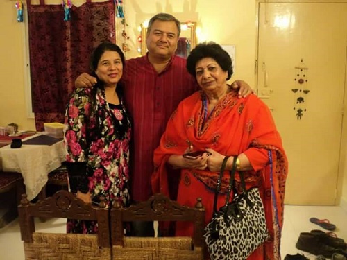 Peepal Baba with his mother and sister