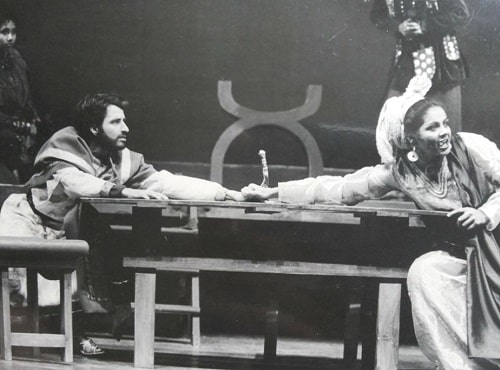 Rajesh Jais performing in a theatre play