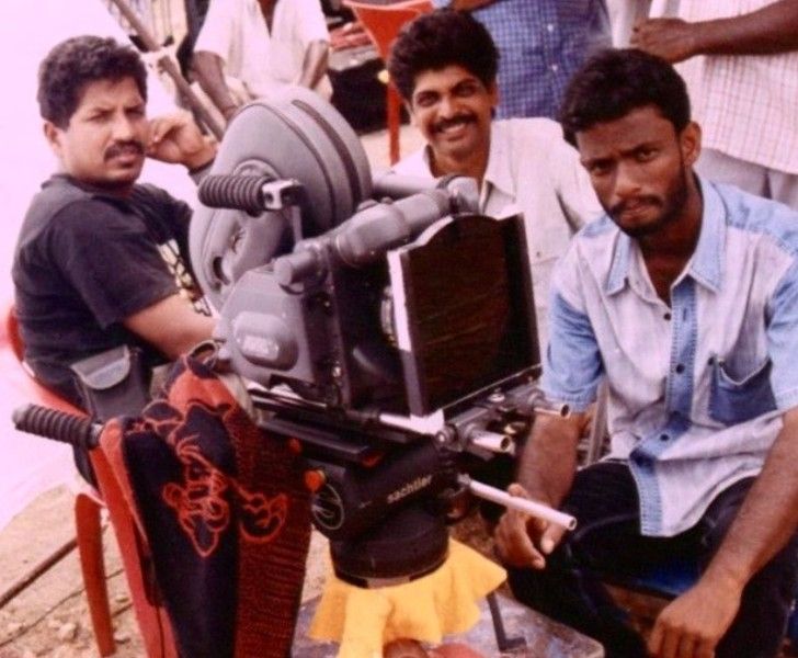 Ravi Varman (left) during his initial years as a cinematographer
