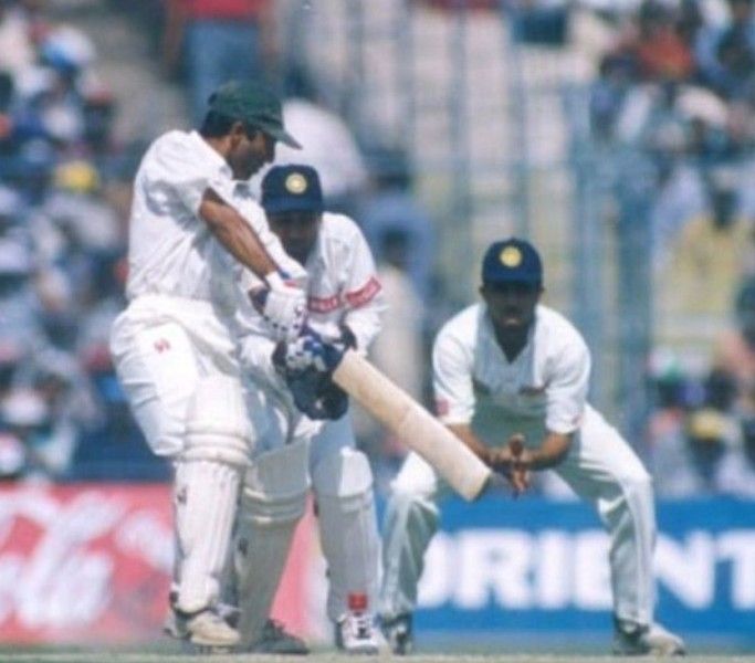 Saeed Anwar during his highest test innings of 188 runs not out against India