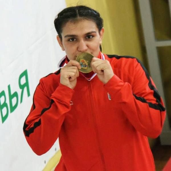 Saweety Boora with her gold medal, which she won at the 2018 Umakhanov Memorial International Boxing Tournament in Russia