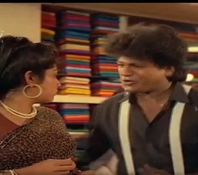 Shiva Rajkumar as Nanda in a still from the Kannada-language film Ade Raaga Ade Haadu (1989)