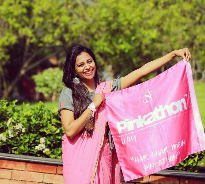 Sobha Viswanath while promoting Pinkathon